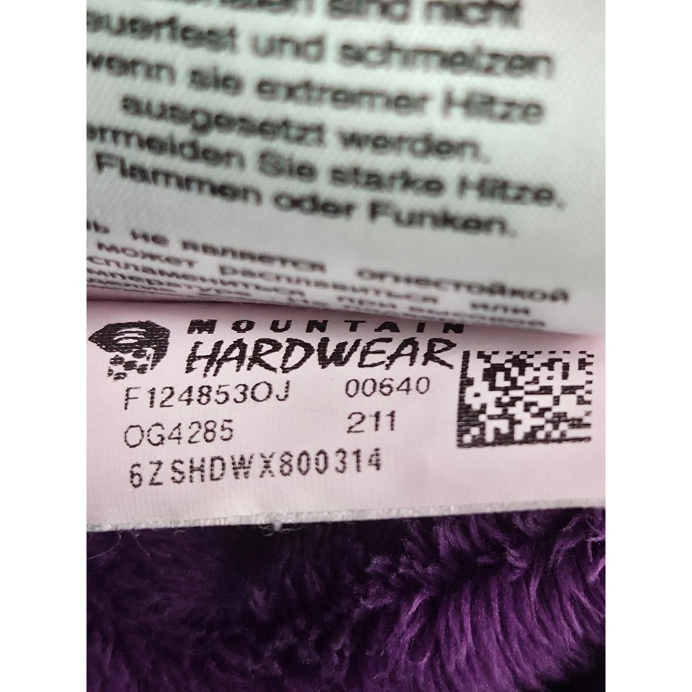 Mountain Hardwear Puffer Jacket Youth Small Purple Down Insulated Fleece Lined - Picture 9 of 11